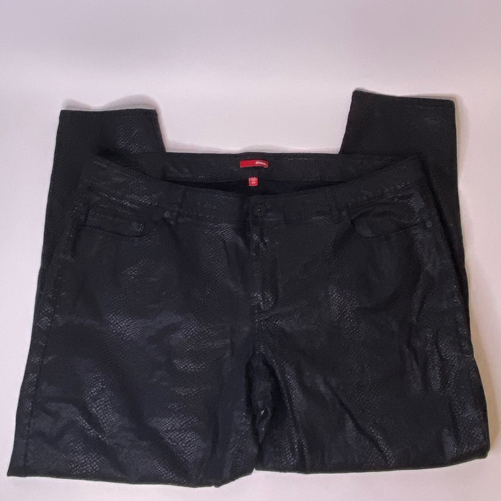 Bongo Snakeskin Print Black Shimmer Pants - Picture 2 of 8